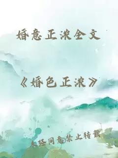 婚意正浓全文